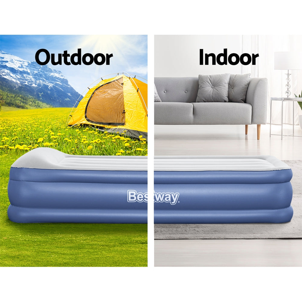 Bestway Air Mattress Inflatable Bed 46cm Airbed Single Blue