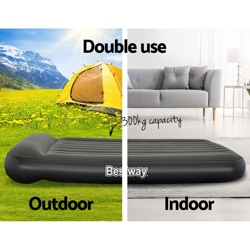 Bestway Air Mattress Double Inflatable Bed 30cm Airbed Grey