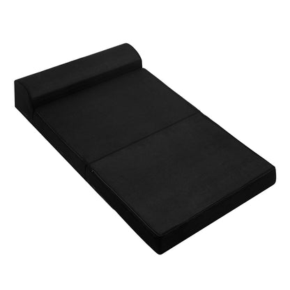 Giselle Bedding Foldable Mattress Folding Foam Bed Mat Double Black