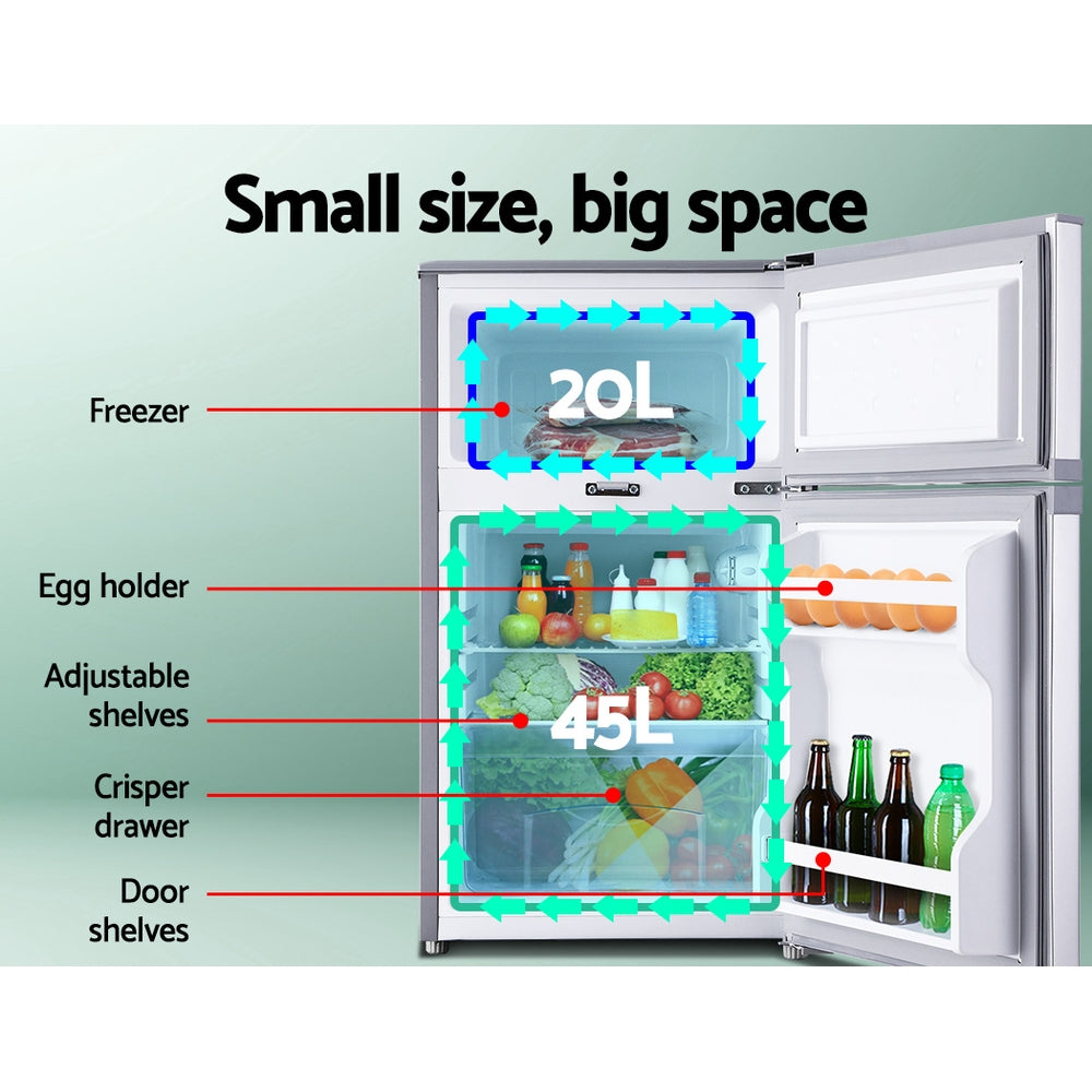 Glacio 65L Portable Fridge Freezer Bar Upright 12V/24V/240V Camping Caravan