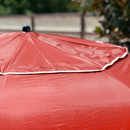 Havana Outdoors Beach Umbrella 2.4M Outdoor Garden Beach Portable Shade Shelter - Red