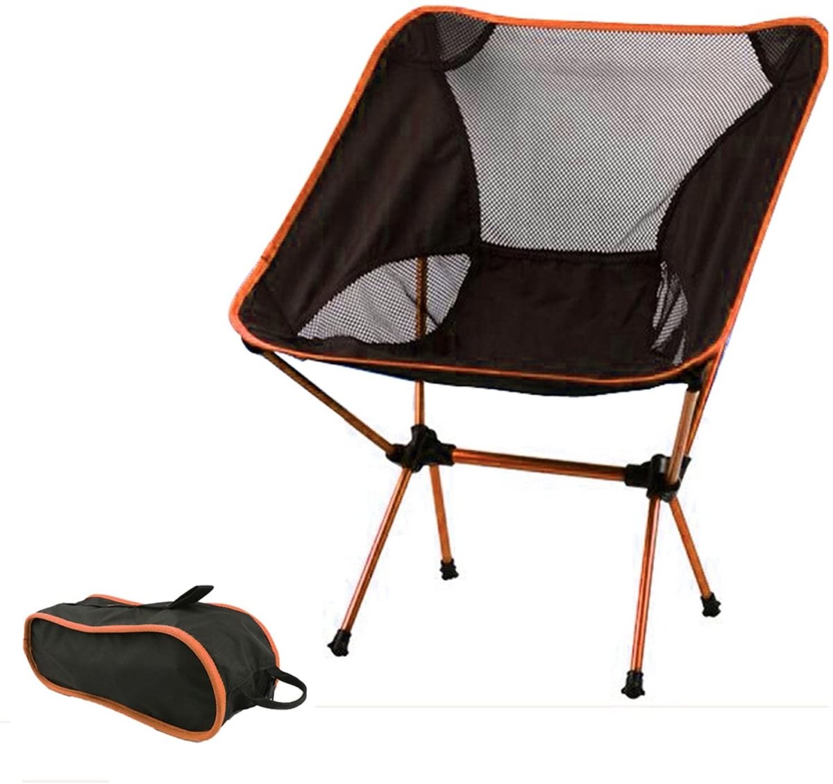 Ultralight Aluminum Alloy Folding Camping Camp Chair Outdoor Hiking Patio Backpacking Brown