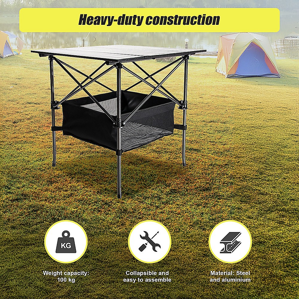 Folding Collapsible Camping Table Caravan RV Heavy Duty Steel & Aluminium