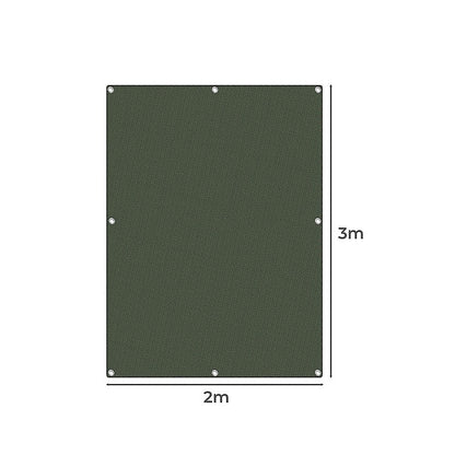 2m x 3m Army Tarp Heavy Duty 400GSM Tarpaulin Canvas Cover Waterproof Sun Blocked